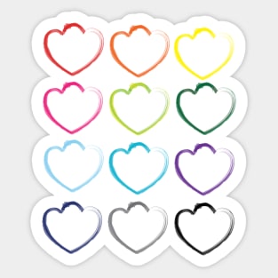 Mutant Heart Rainbow Sticker